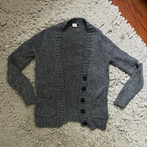 EUC J.Crew Gray/Silver Button Down Cardigan Sz XS